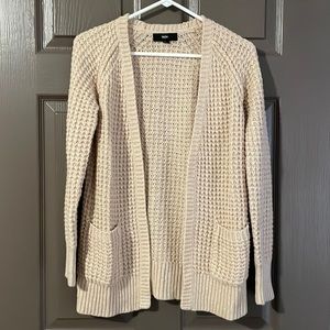 Mossimo waffle knit long sleeve cardigan sweater